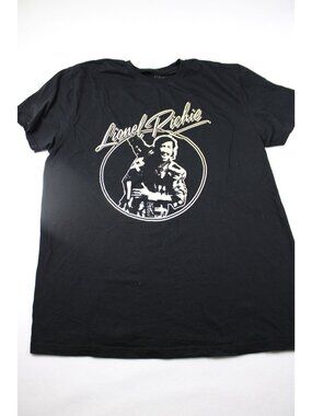 Lionel Richie Graphic T-Shirt Black Cotton Large Vintage Concert Tee Rare Find